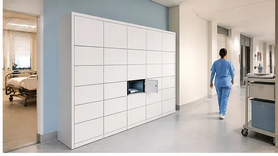 Afhaallockers voor ziekenhuizen — een praktijkopstelling met smart lockers voor 2026