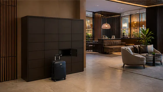 Afhaallockers voor hotels — een praktijkopstelling met smart lockers voor 2026